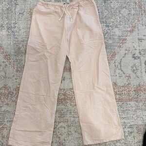 Brand Melville Seersucker pale pink pants
